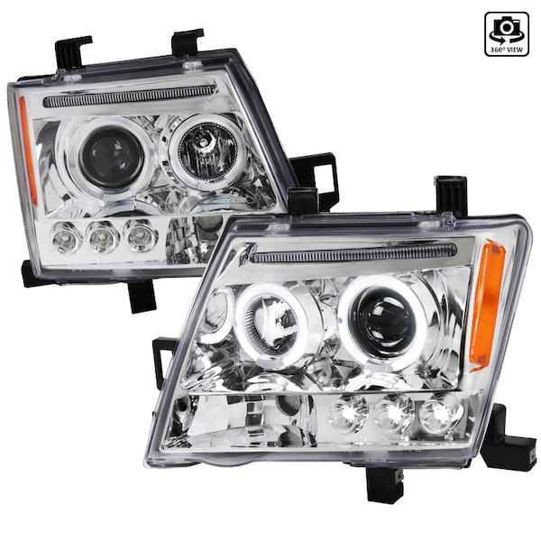 Spec-D Tuning 05-12 Nissan Xterra Halo LED Projector Chrome 2LHP-XTE05-TM - main